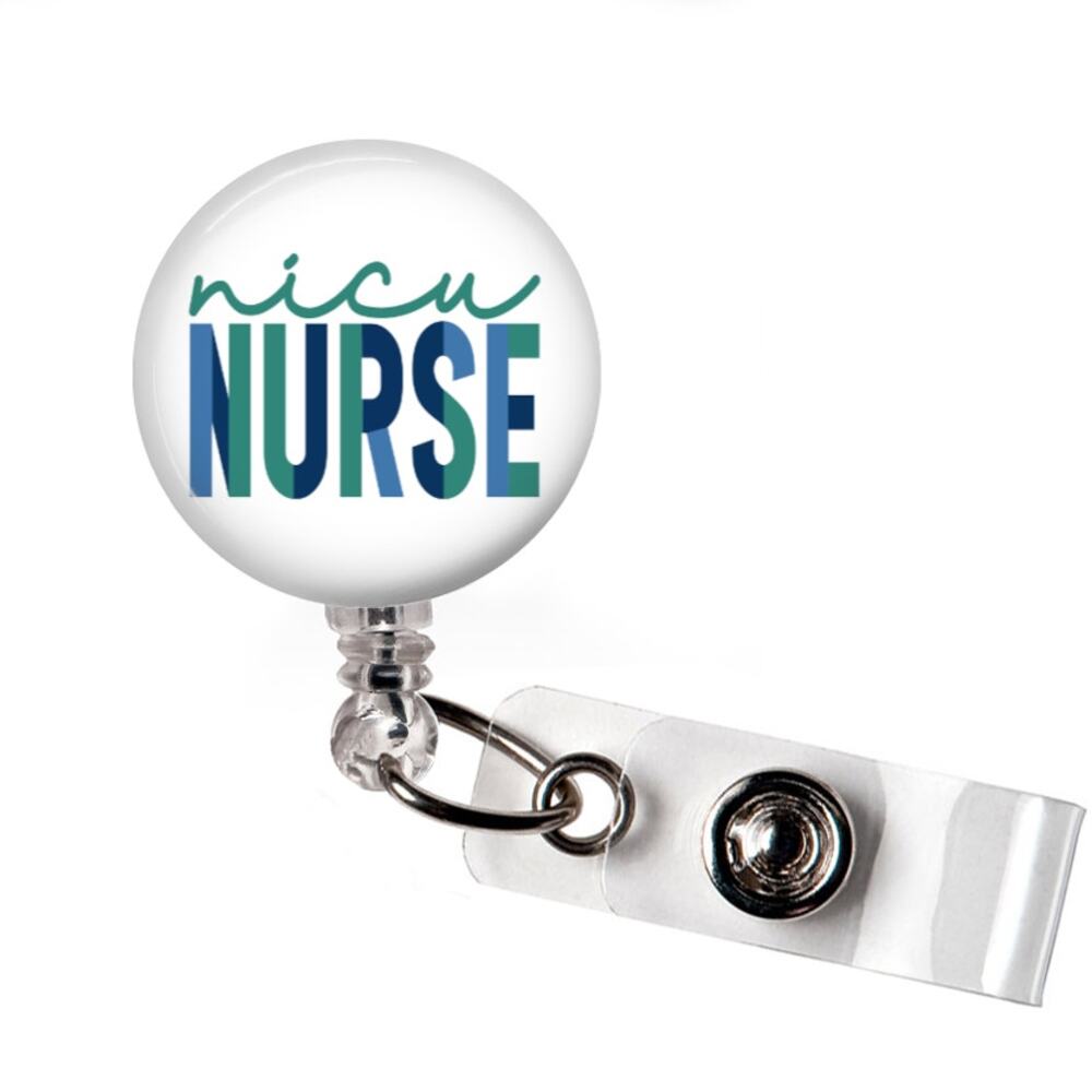Badge Reel Neonatal Intensive Care Nurse NICU Retractable ID Name Holder